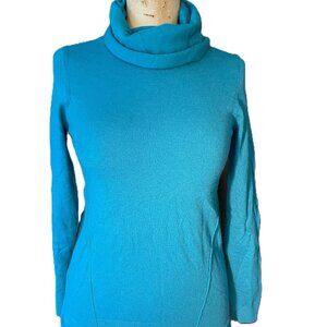 NWT Karen Millen Cowl-neck Sweater Cashmere blend Teal Dip hem